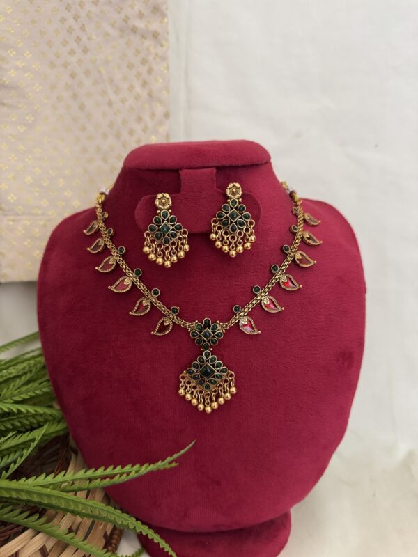 Traditional Palakka Mango Necklace Set
