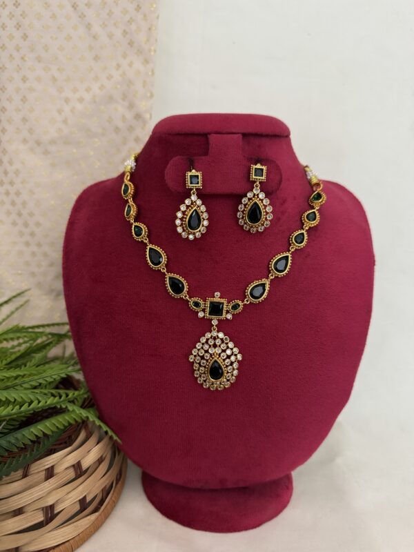 Noir Elegance AD Necklace