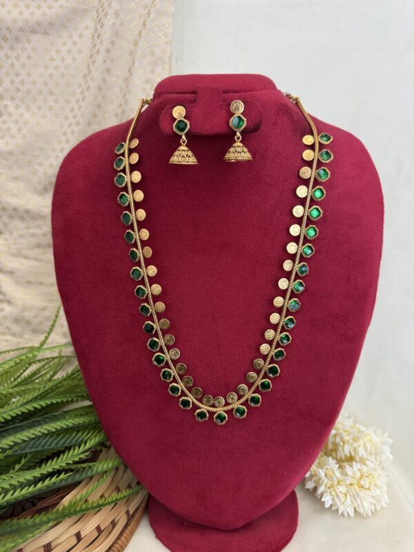 Suvarna Kasula Haram - Green ( Enamel )