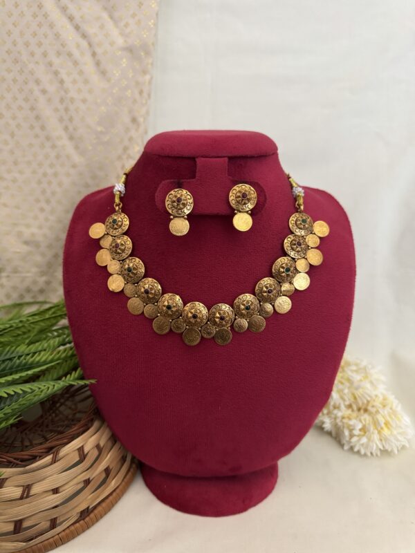 Swarna Lakshmi Coin Necklace - Image 2