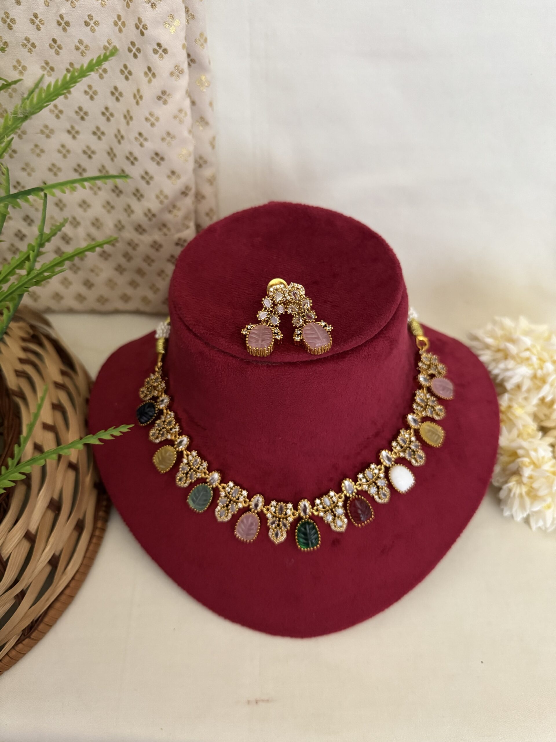 Navya Navaratna Necklace - Image 2
