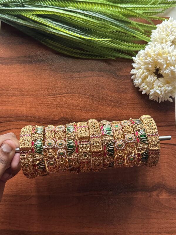Shubha Muhurta Bangles 2/8 Size - Green - Image 2
