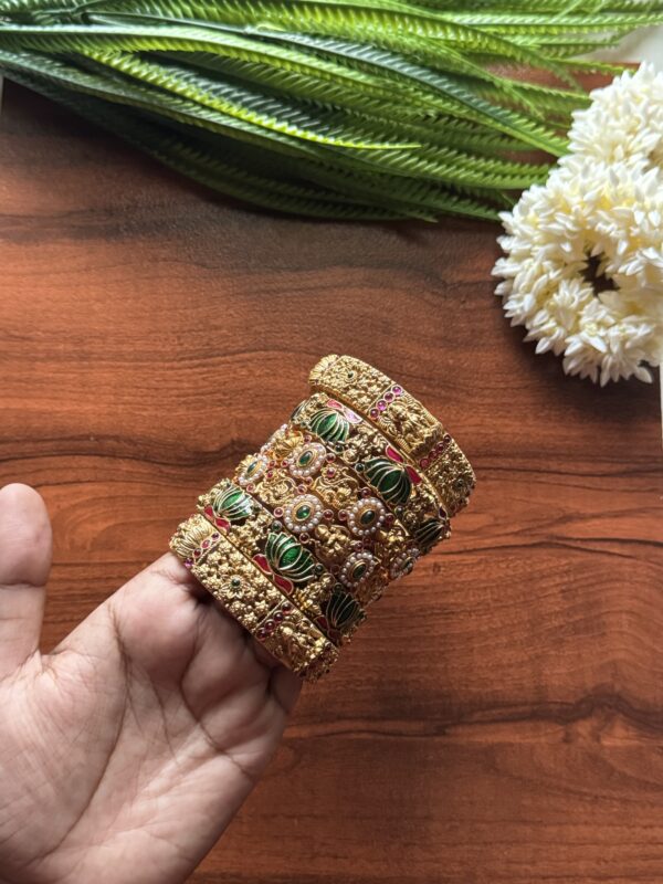 Shubha Muhurta Bangles 2/8 Size - Green - Image 3