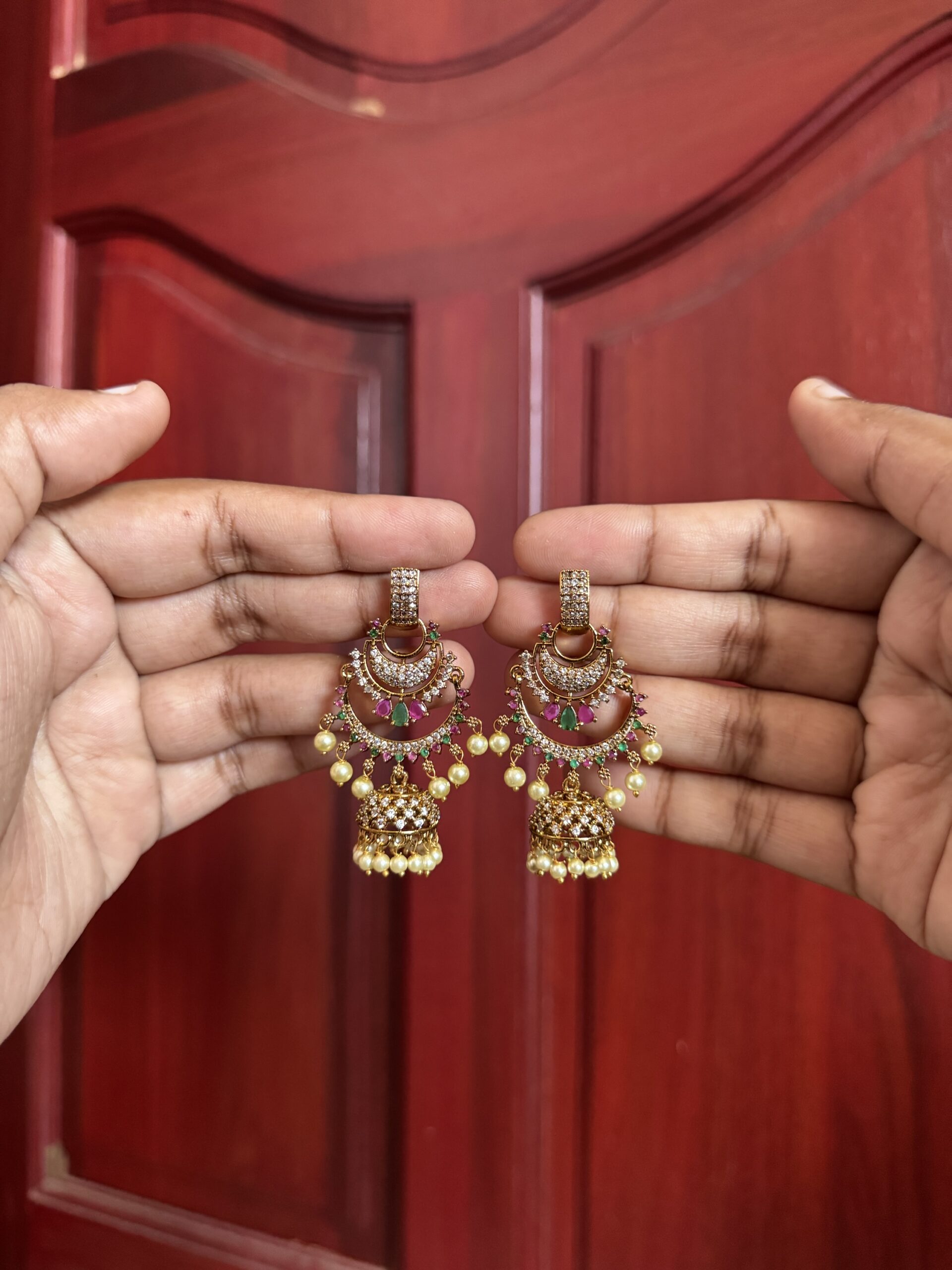 Pearl Aura Jhumkas 1