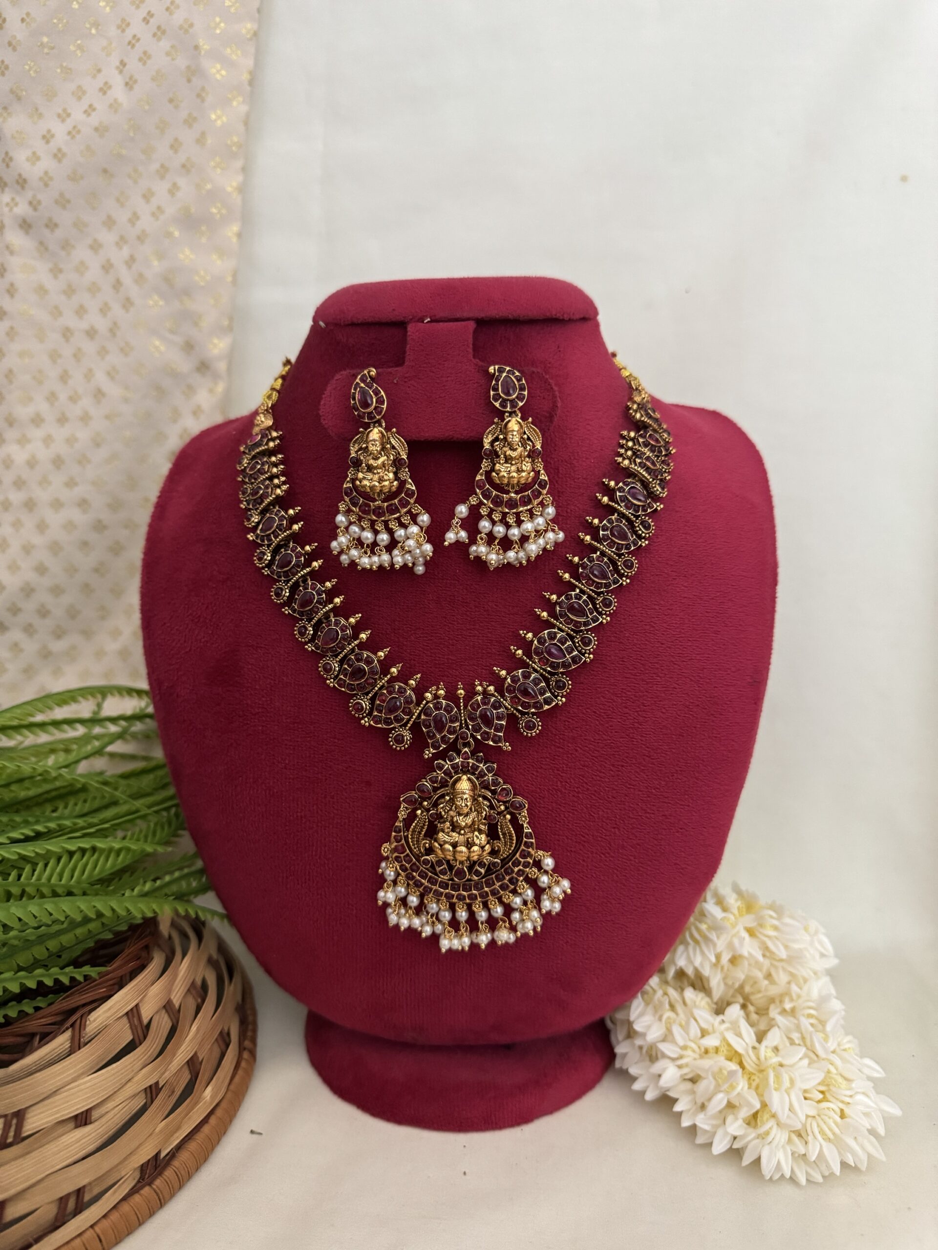 Deviya Kemp Lakshmi Necklace - Ruby - Image 2
