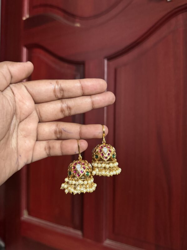 Mughal Pearl Drop Hook Jhumka