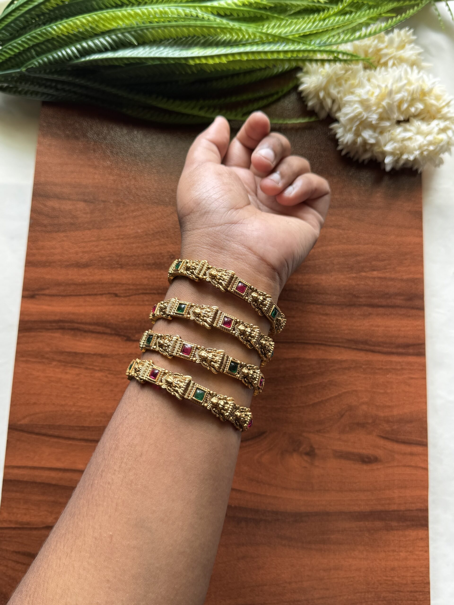 Regal Temple Charm Bangles 2/8