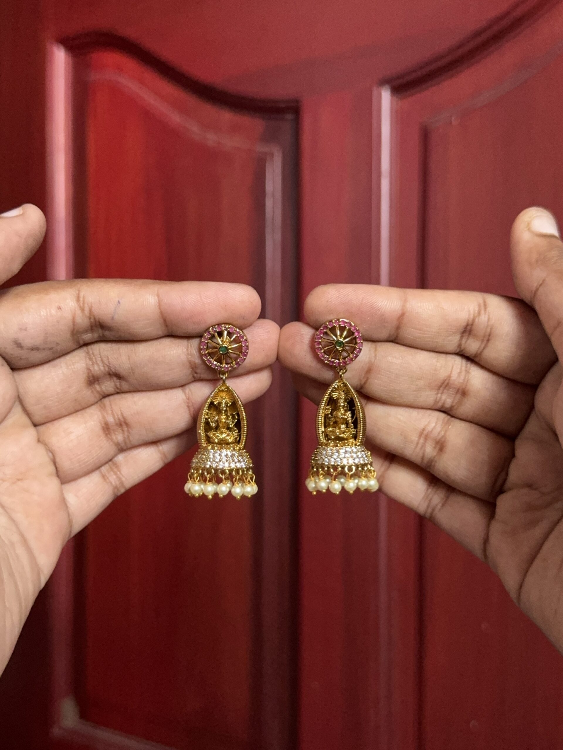 Paavai Temple Jhumka - Image 2