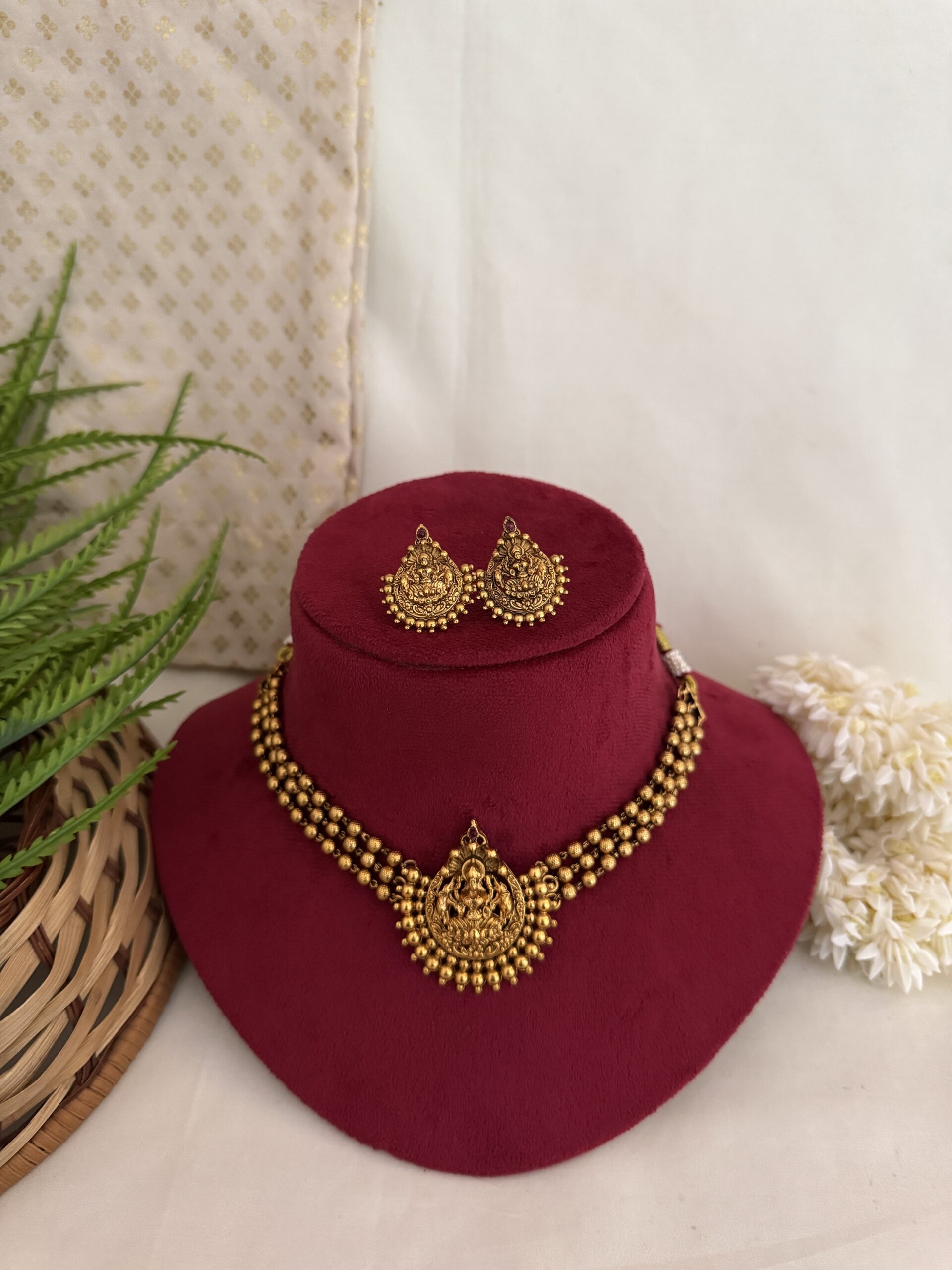 Divya Lakshmi Gold Tone Choker - Image 2