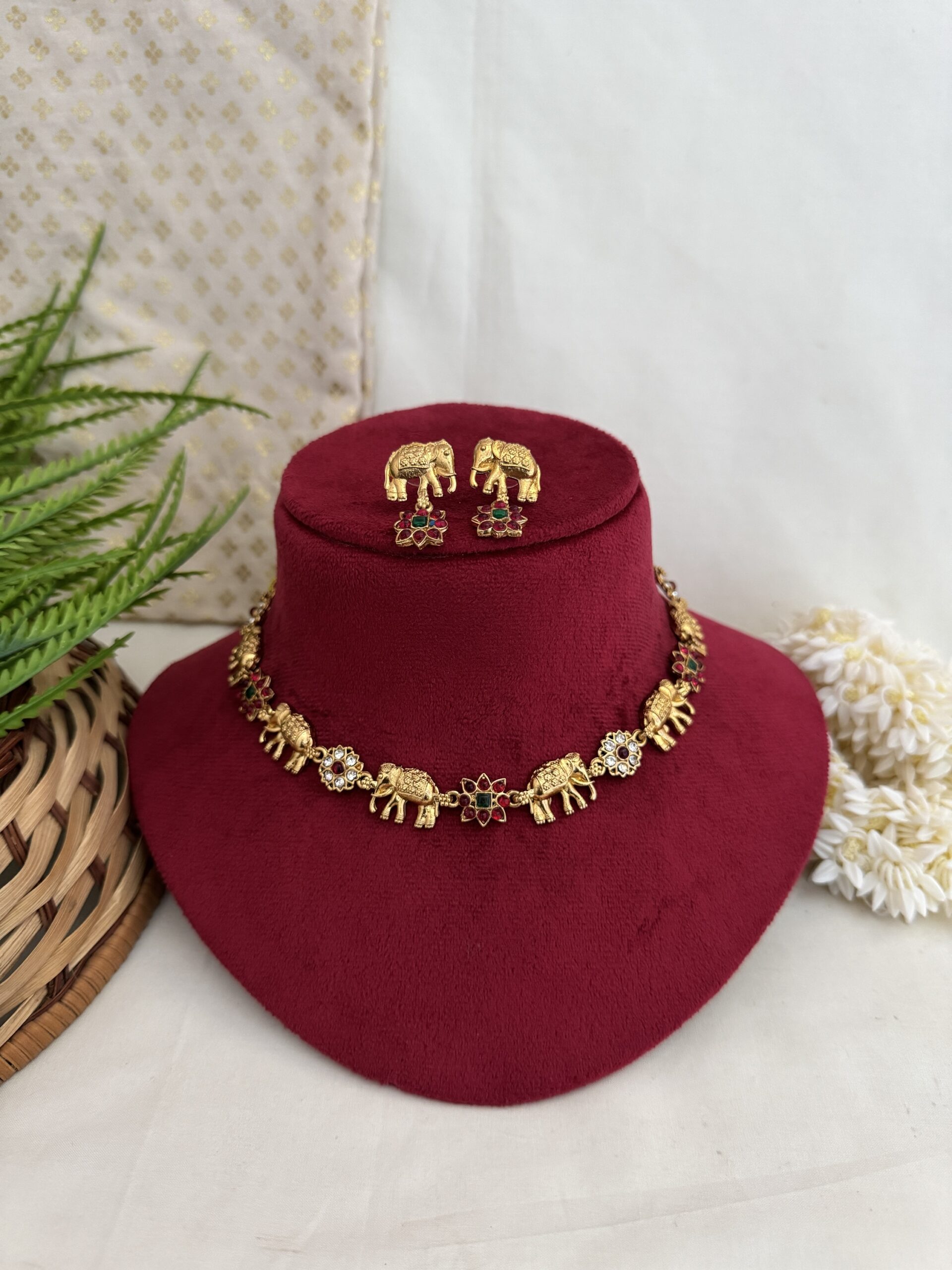 Golden Elephant Necklace