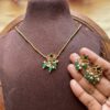 Premium Lotus Green Drop Necklace