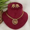 Premium Peacock Choker - Ruby