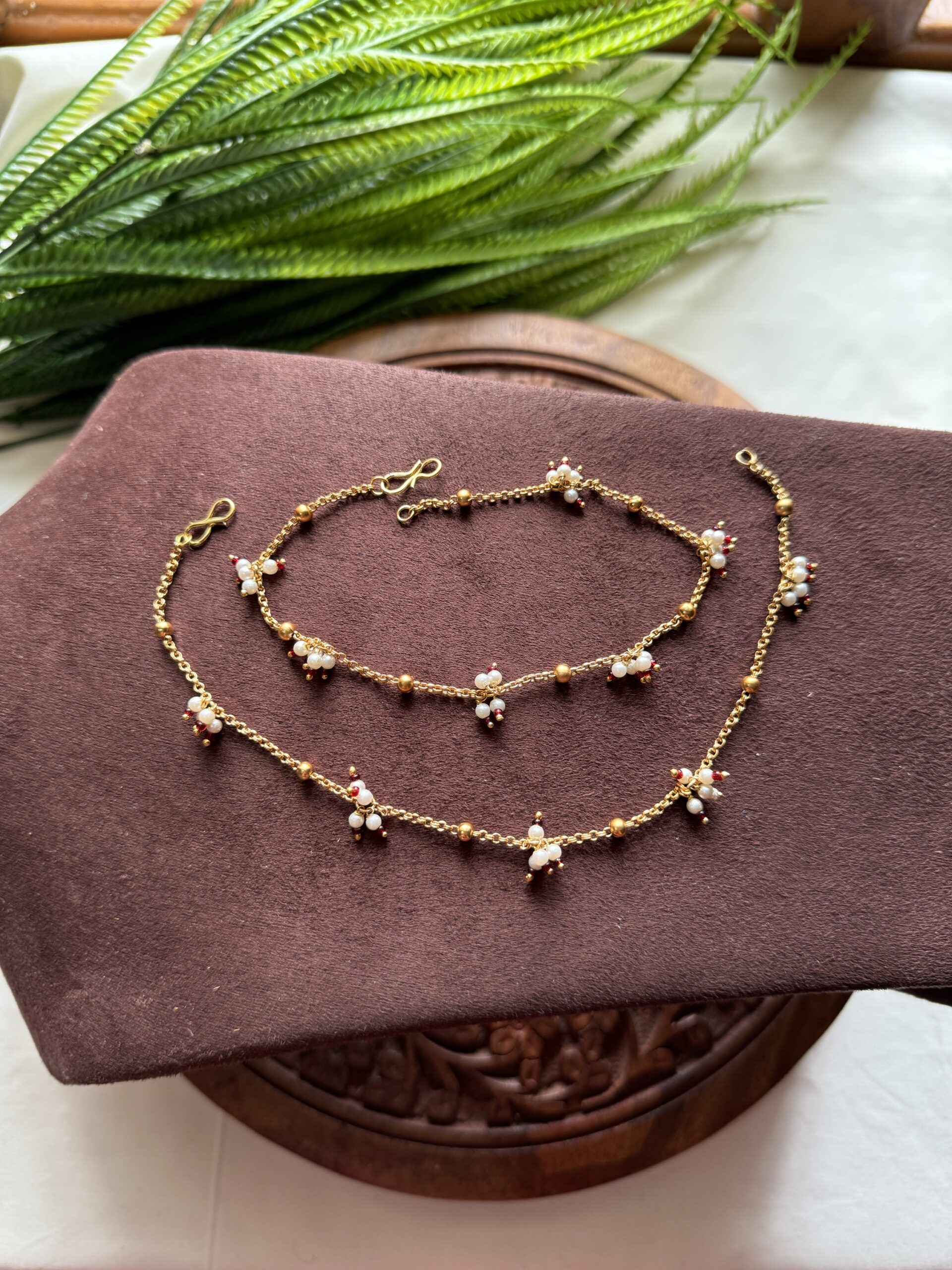 Chain Anklet - Ruby - Image 2