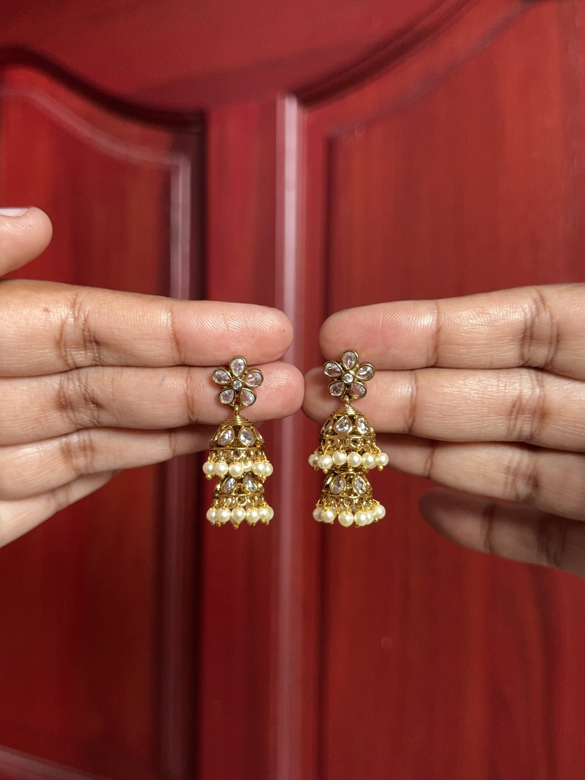 Blossom Pearl Jhumka