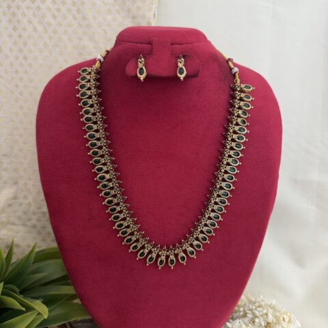 Classic Palakka Charm Haram for Weddings Festivals and Auspicious Occasions