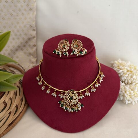 Mayura Pearl Attigai Necklace