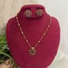 Kanchana Floral Chain Set - Ruby