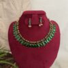 Maharani Enamel Palakka Necklace - Green