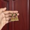 Meghna Dome Jhumkas - Green