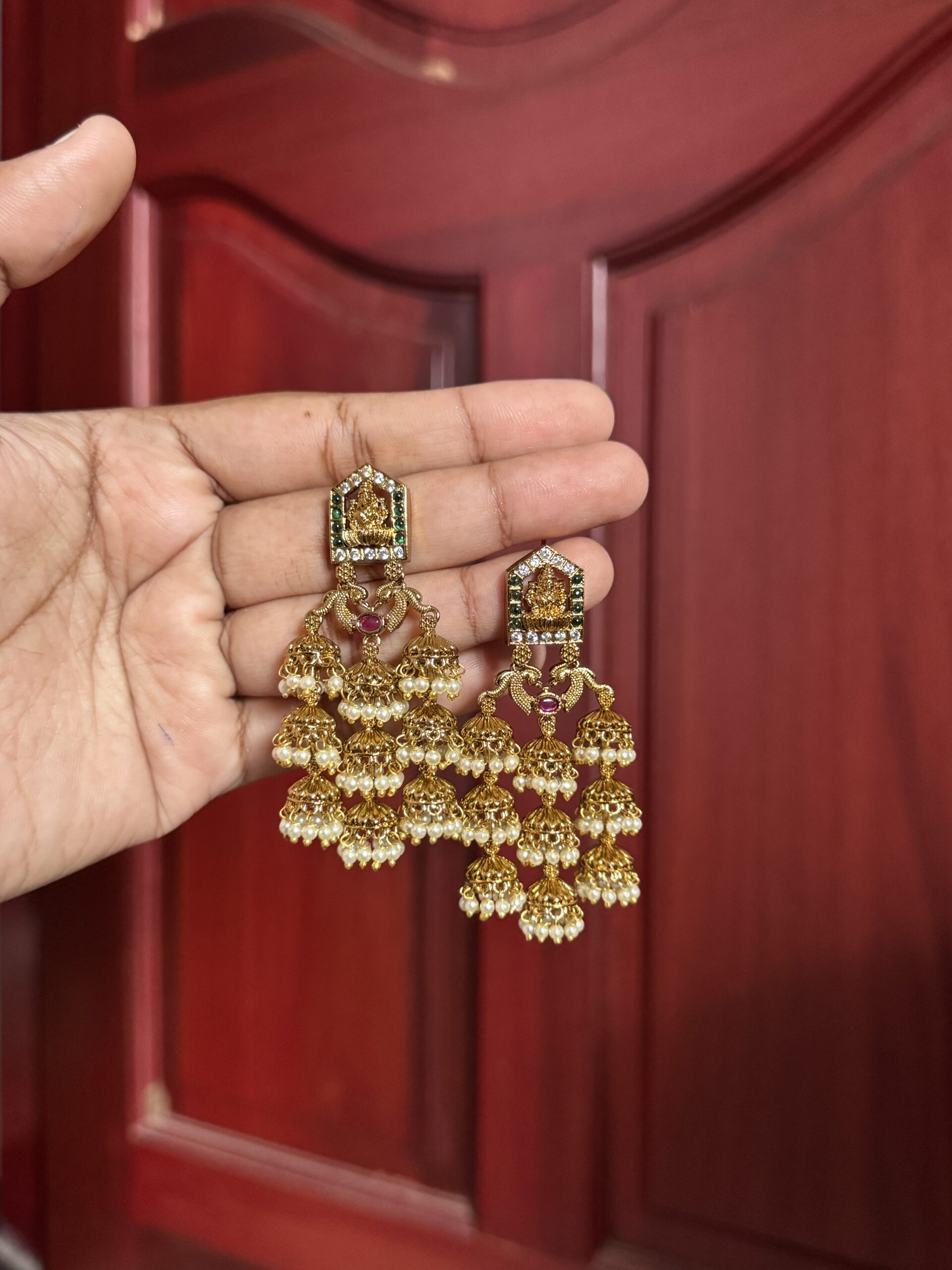 Royal Cascade Layer Jhumkas