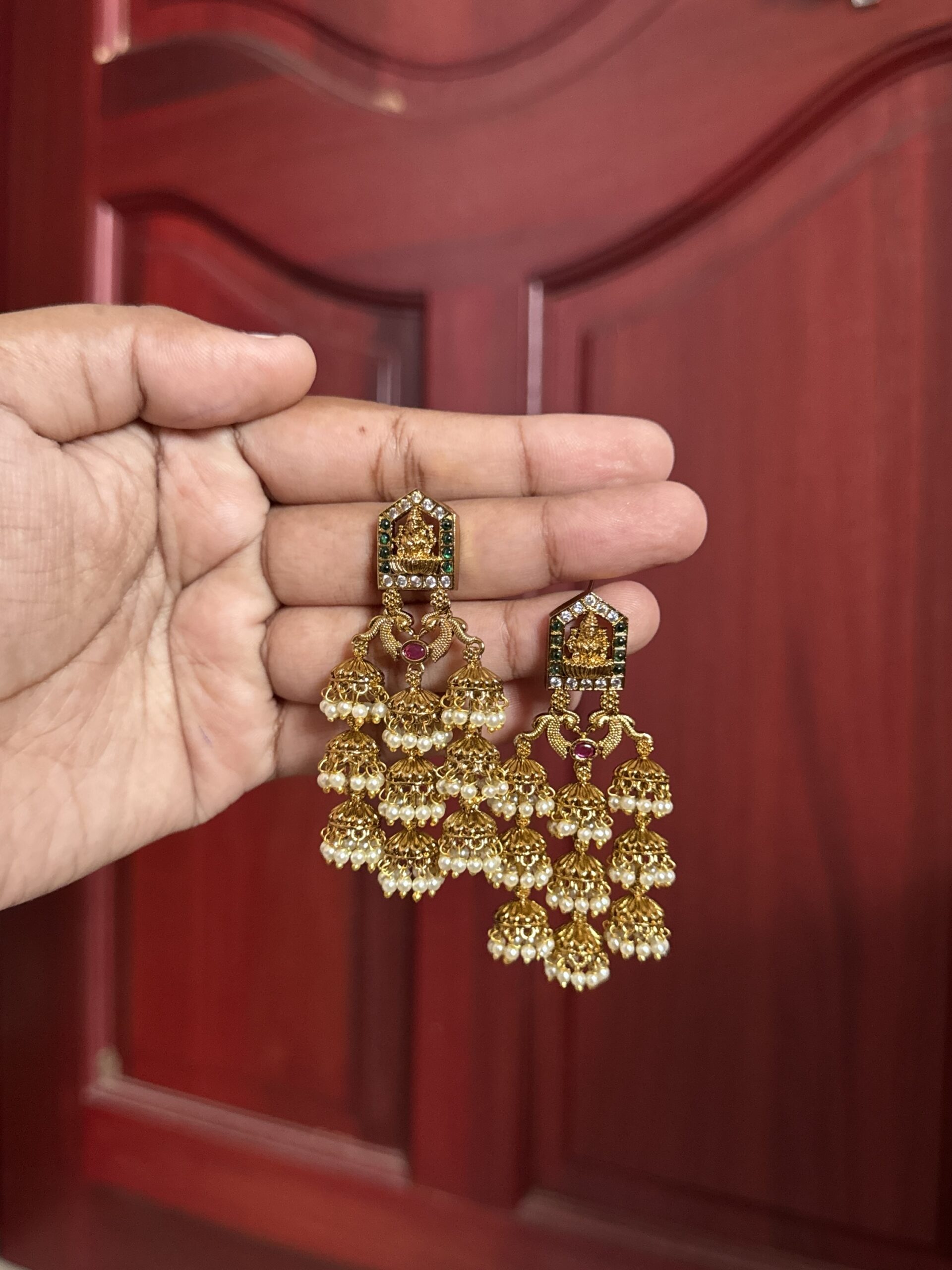 Royal Cascade Layer Jhumkas - Image 2