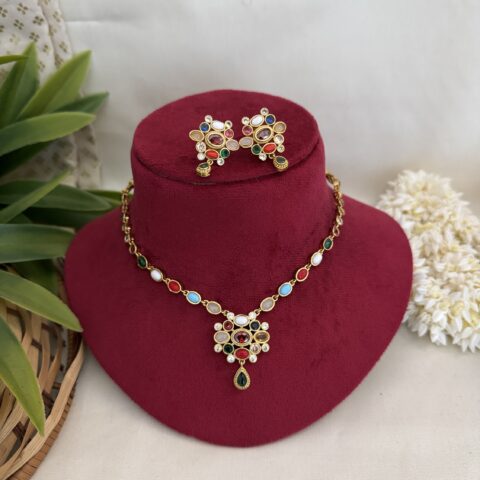 Megha Ratna Necklace Set Designed for Women Who Love Royal Jewellery