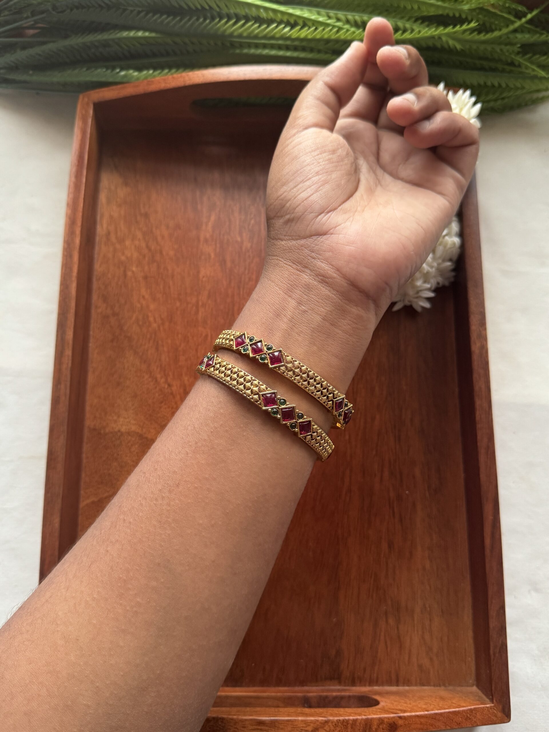 Classic Gold Weave Bangles 2/8