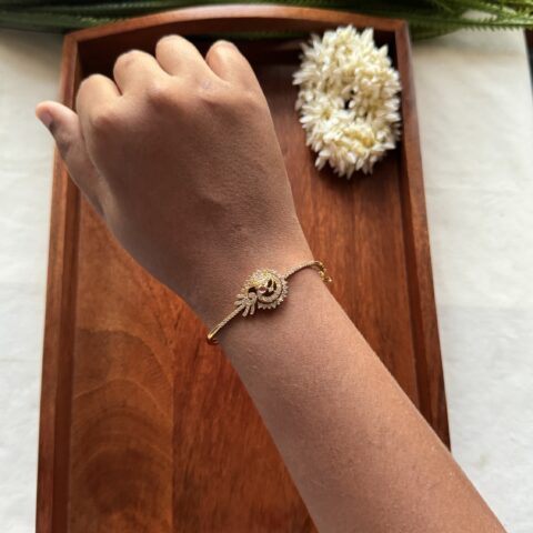 Peacock Sparkle Bracelet - Ruby