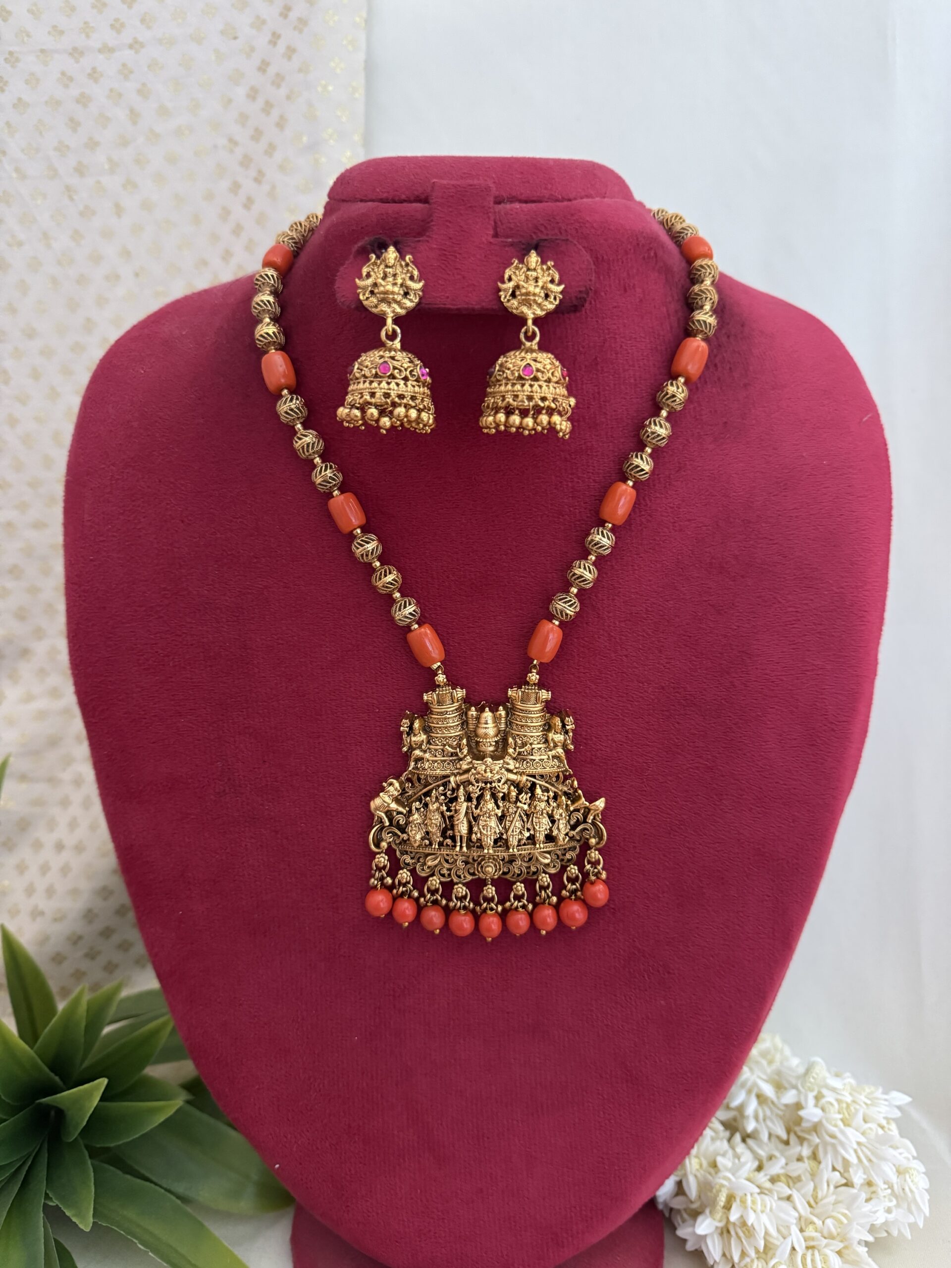 Divya Darshan Coral Short Haram