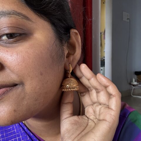 Golden Drop Hook Jhumka