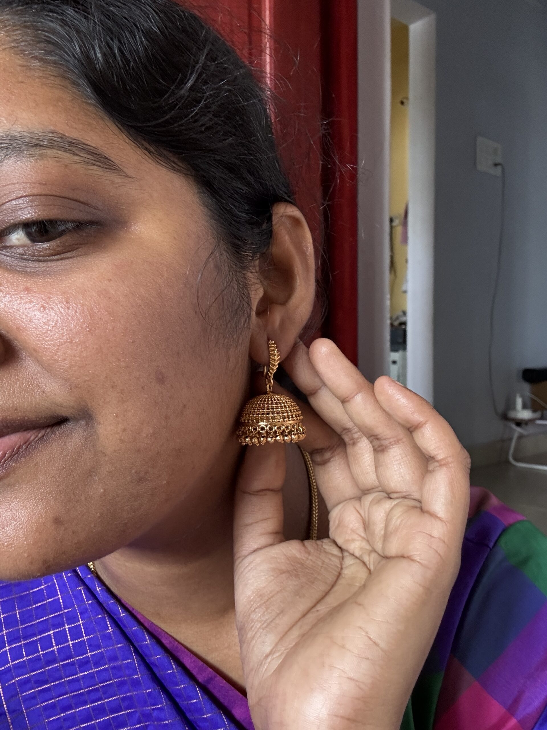 Golden Drop Hook Jhumka