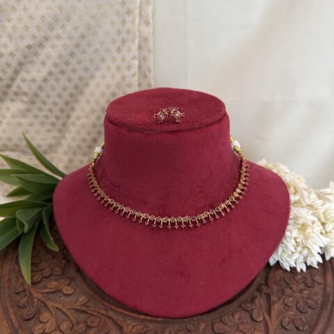 Shivangi Diamond Set - Ruby