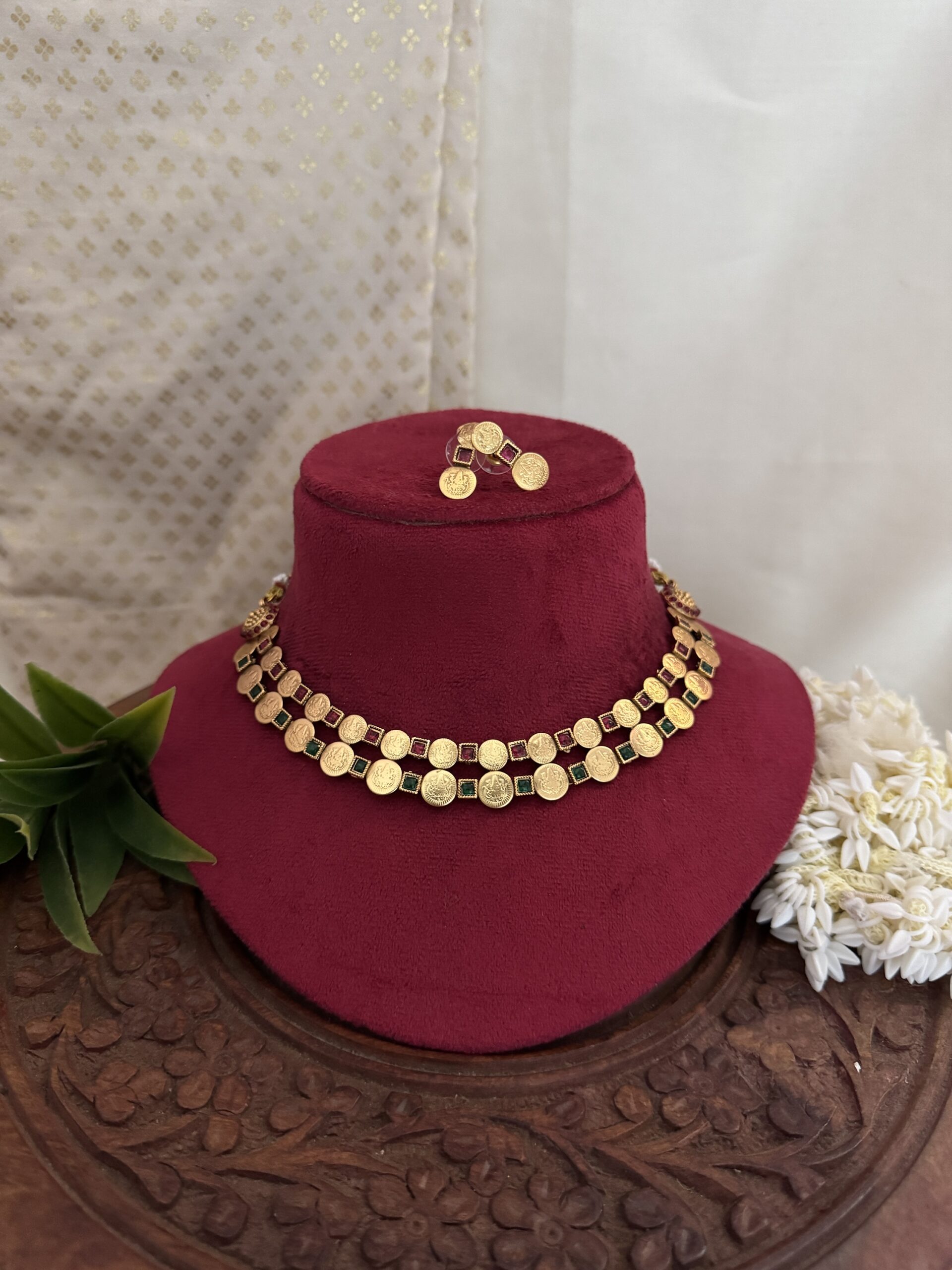 Lakshmi Kasu Necklace Set - Mix